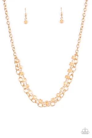 Block Party Princess Gold Paparazzi Necklace