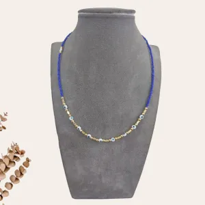 Blue Eyes Beaded Necklace 4 S-0