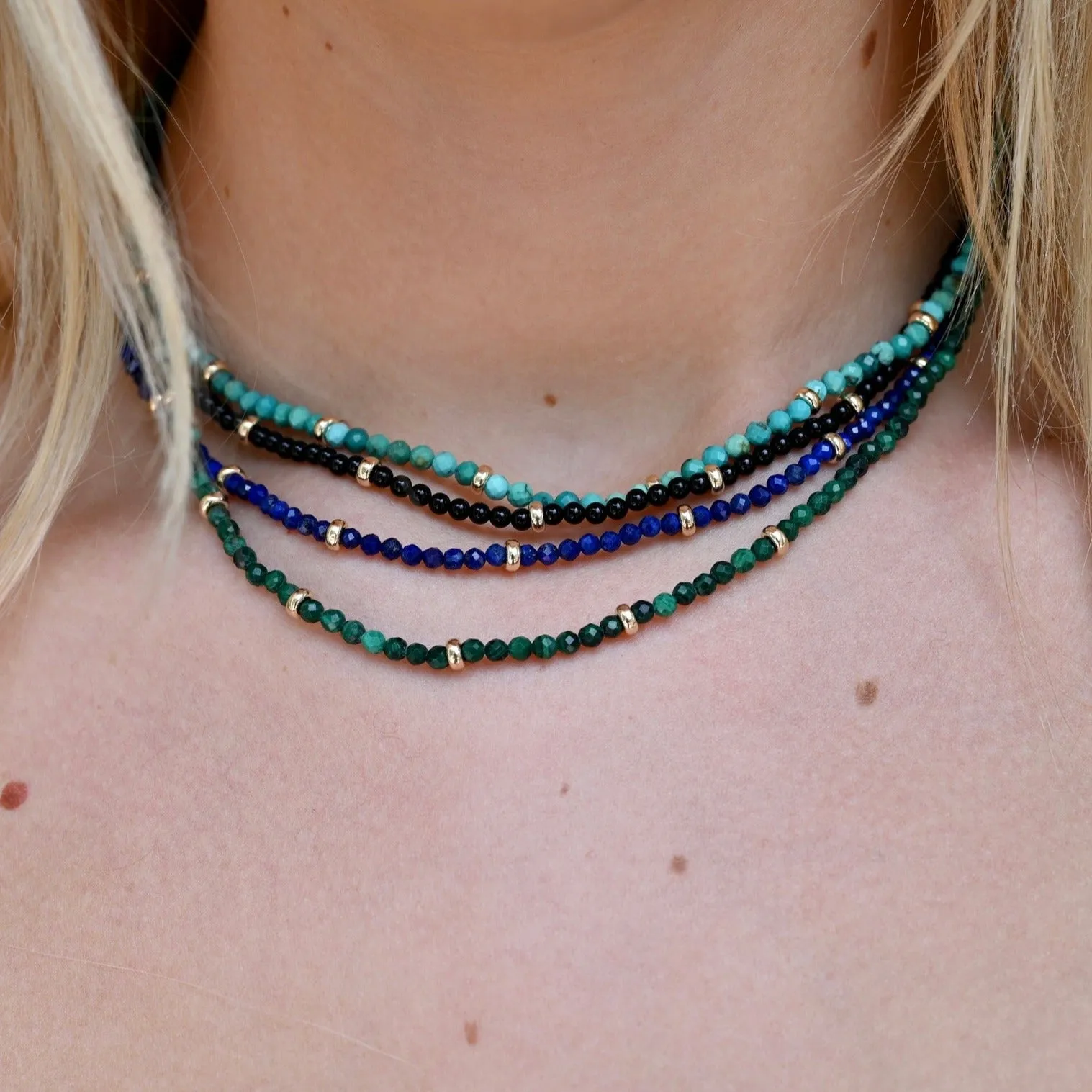 Blue Lapis Bead Necklace