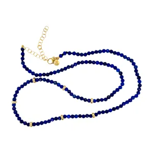 Blue Lapis Bead Necklace