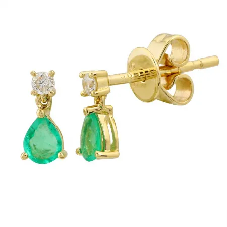 BLUE SAPPHIRE AND DIAMOND DROP EARRINGS