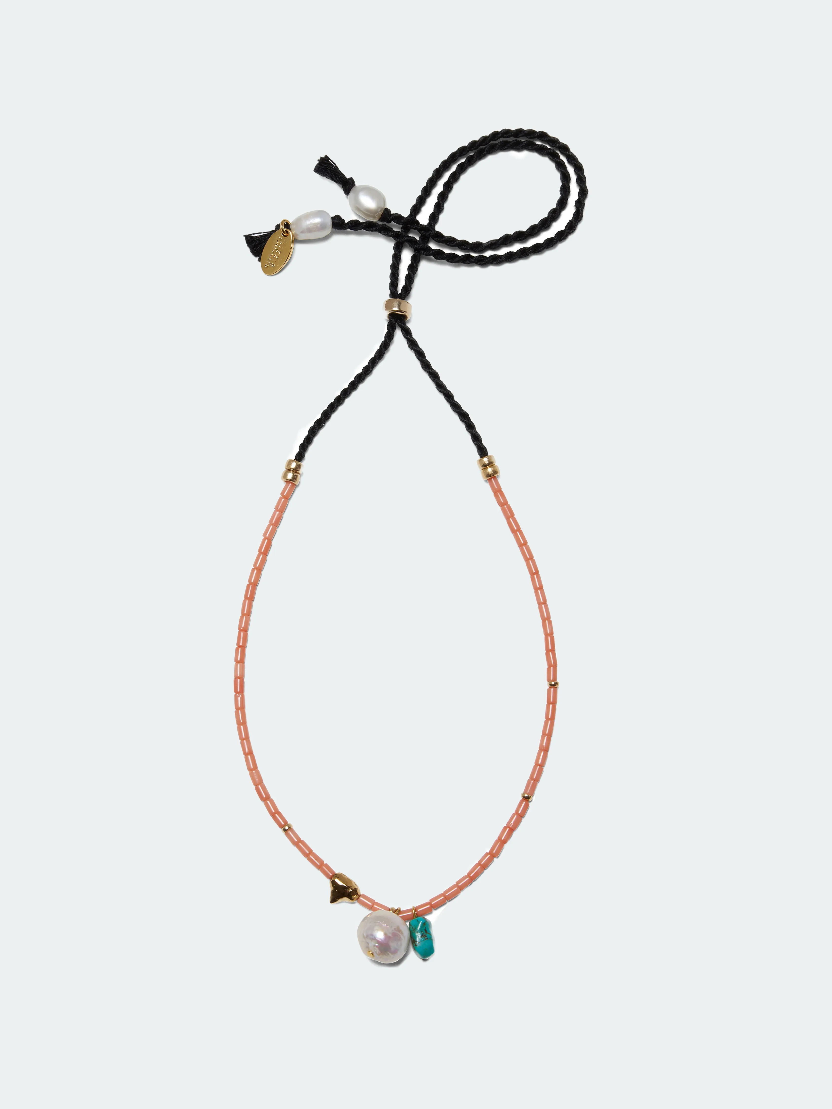 blush charm necklace
