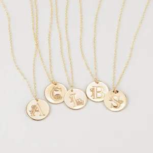 Botanical Alphabet Necklace