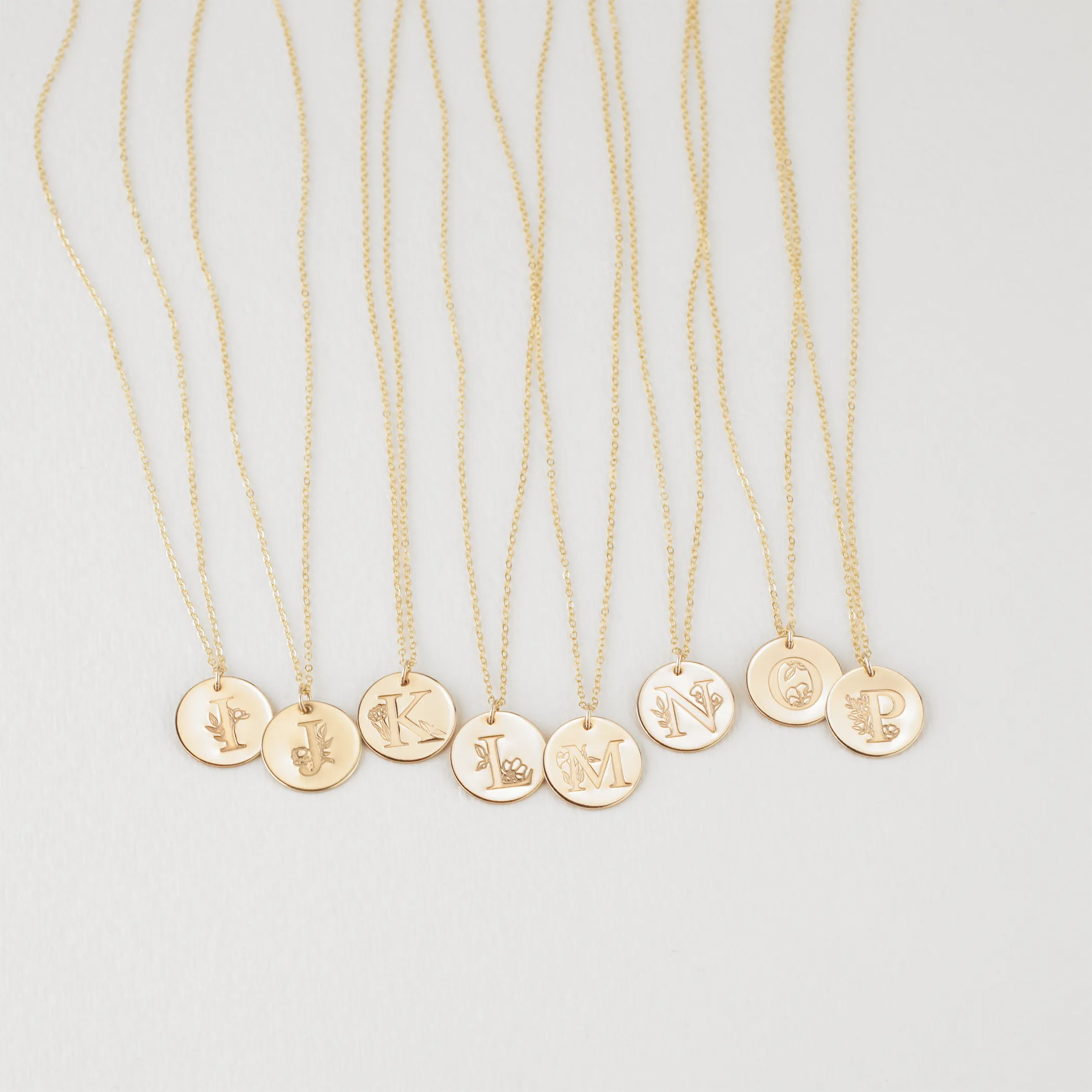 Botanical Alphabet Necklace
