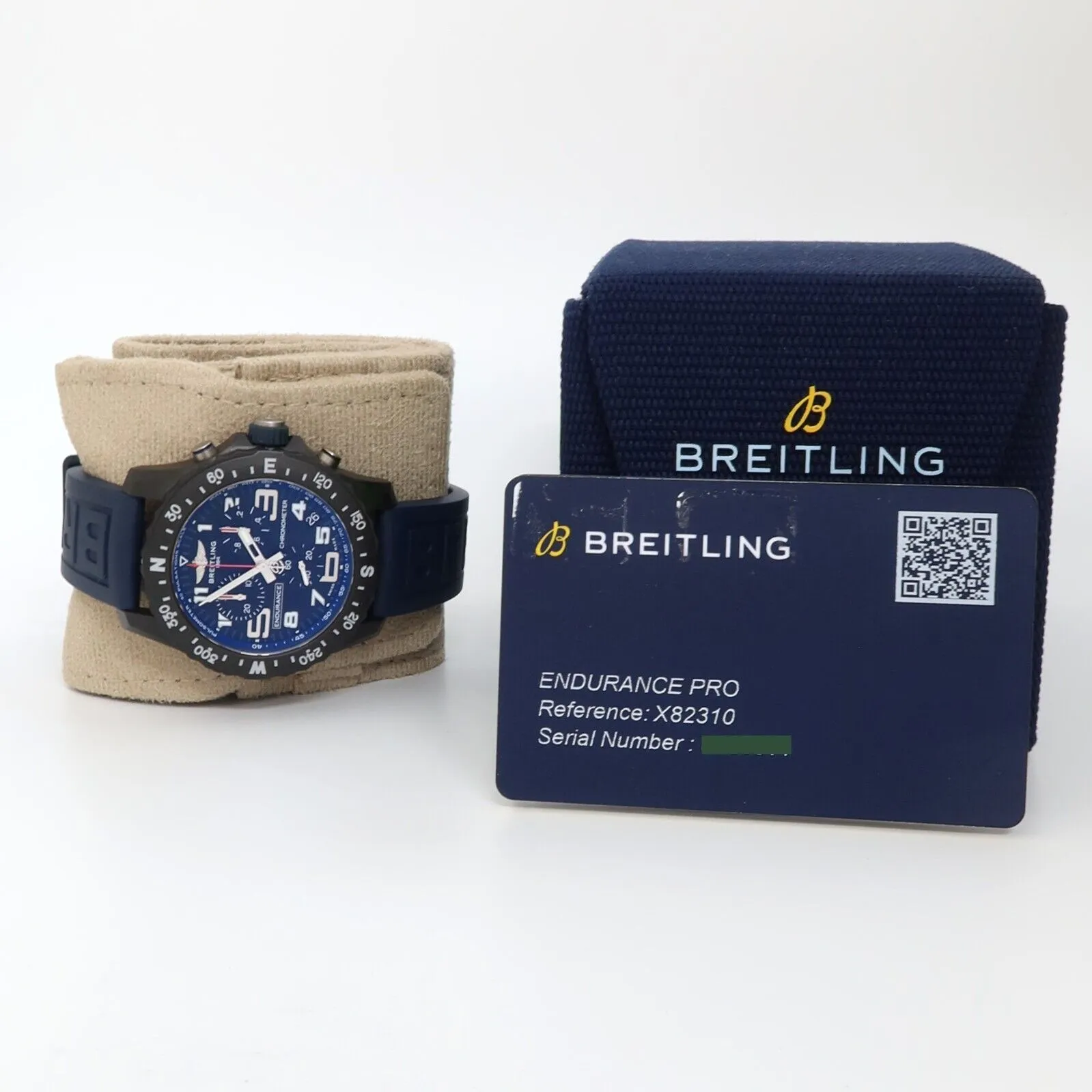 Breitling Endurance Pro Blue Quartz Black Dial Breitlight Chrono 44MM X82310