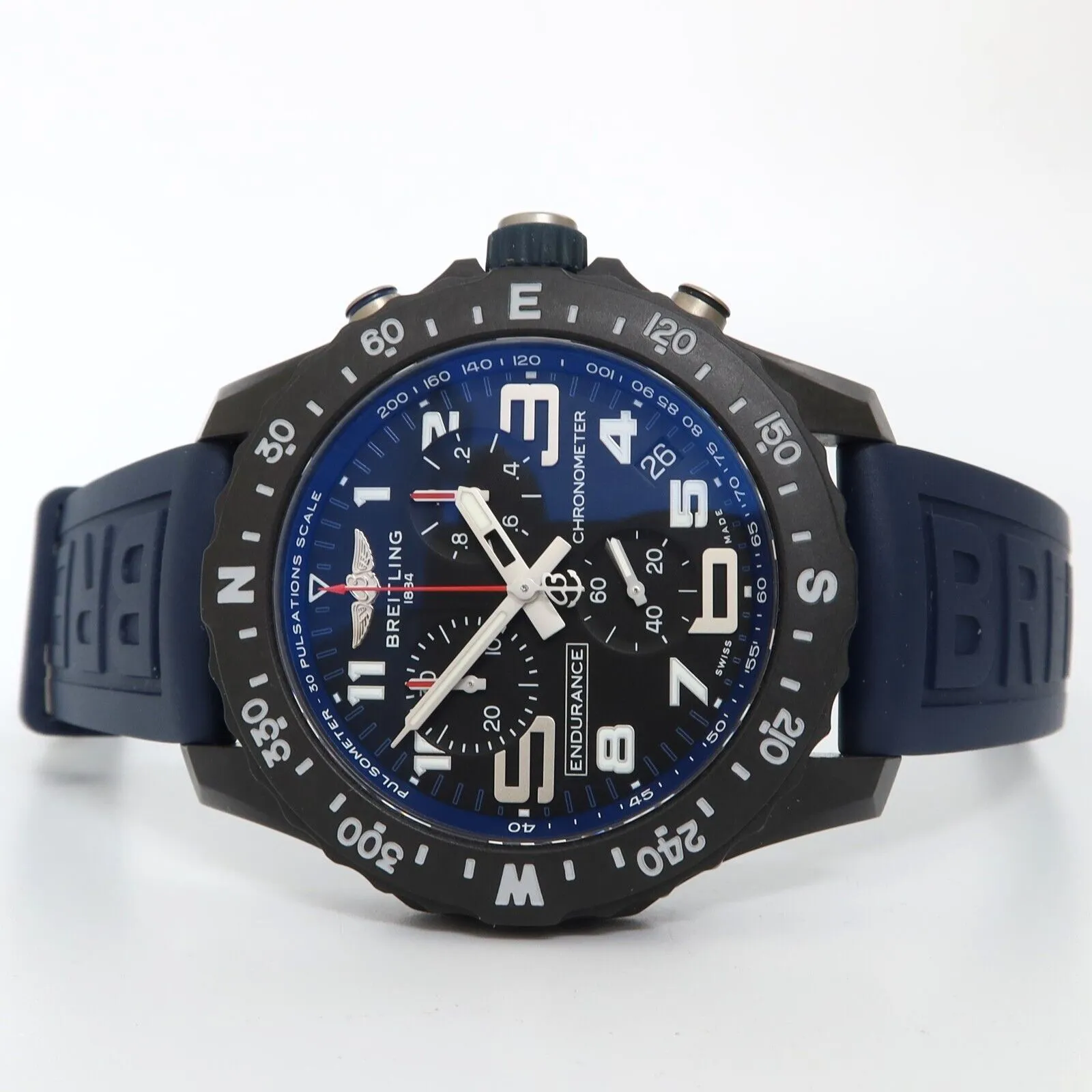 Breitling Endurance Pro Blue Quartz Black Dial Breitlight Chrono 44MM X82310