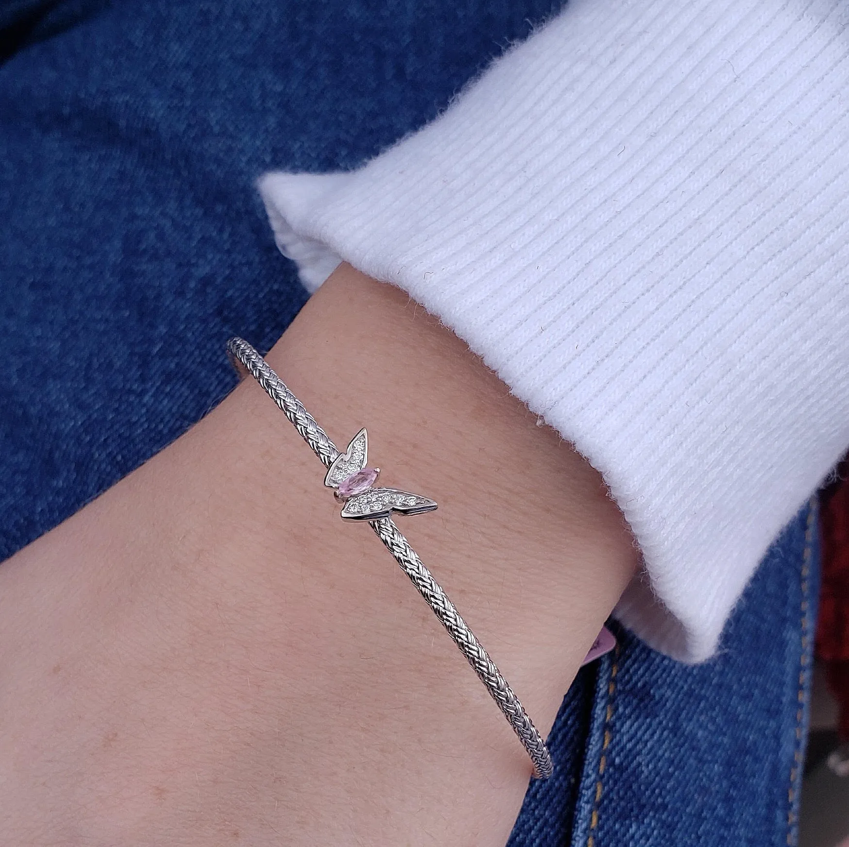 Butterfly Diamond Bangle