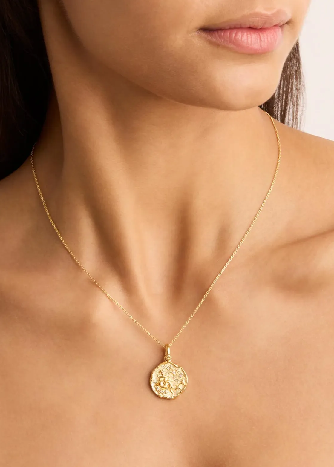 BY CHARLOTTE She Is Zodiac Sagittarius Necklace - 18k Gold Vermeil