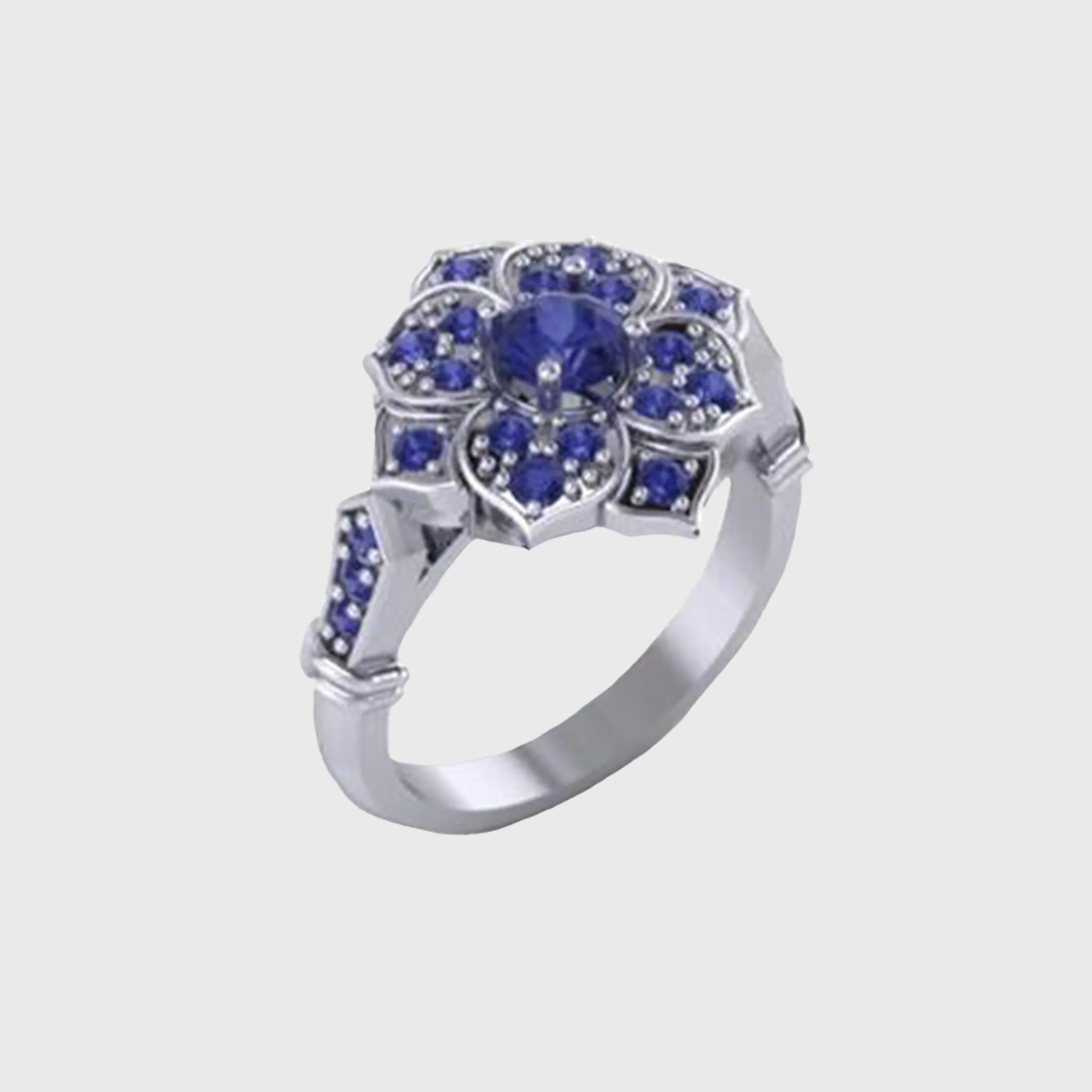 CA Platinum Orchid Sapphire Ring