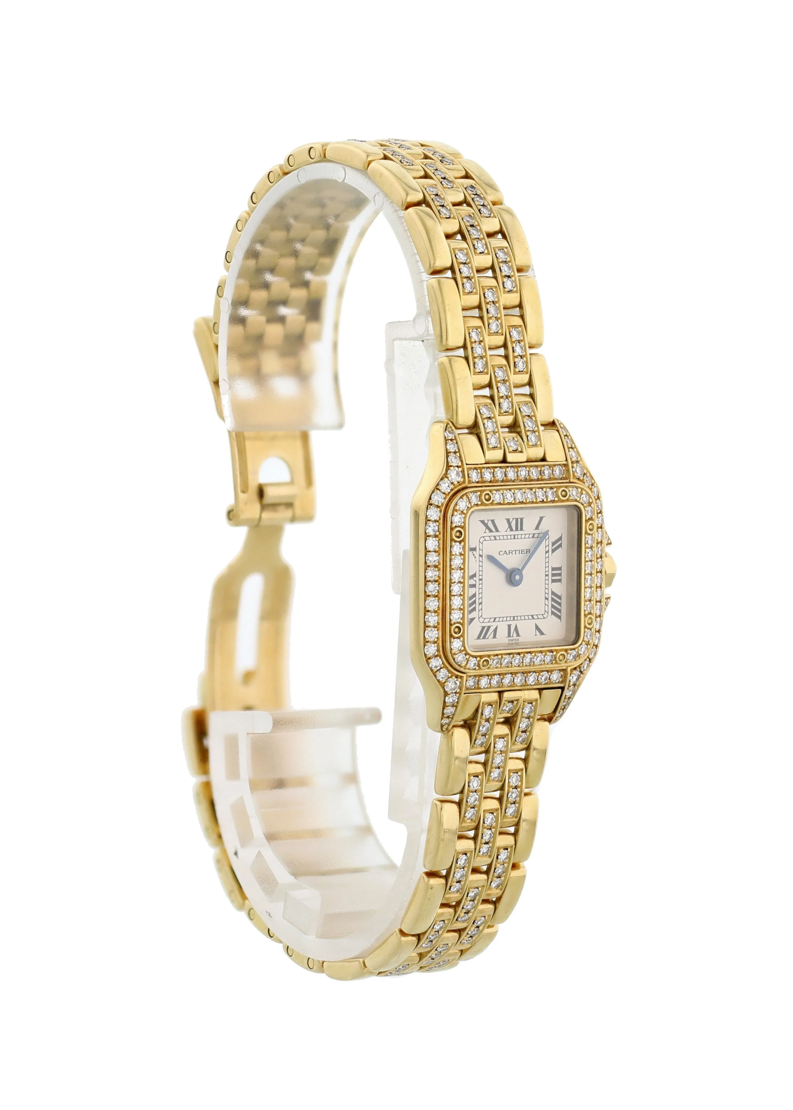 Cartier Panthere 128000 M 18k Yellow Gold Ladies Diamond Watch