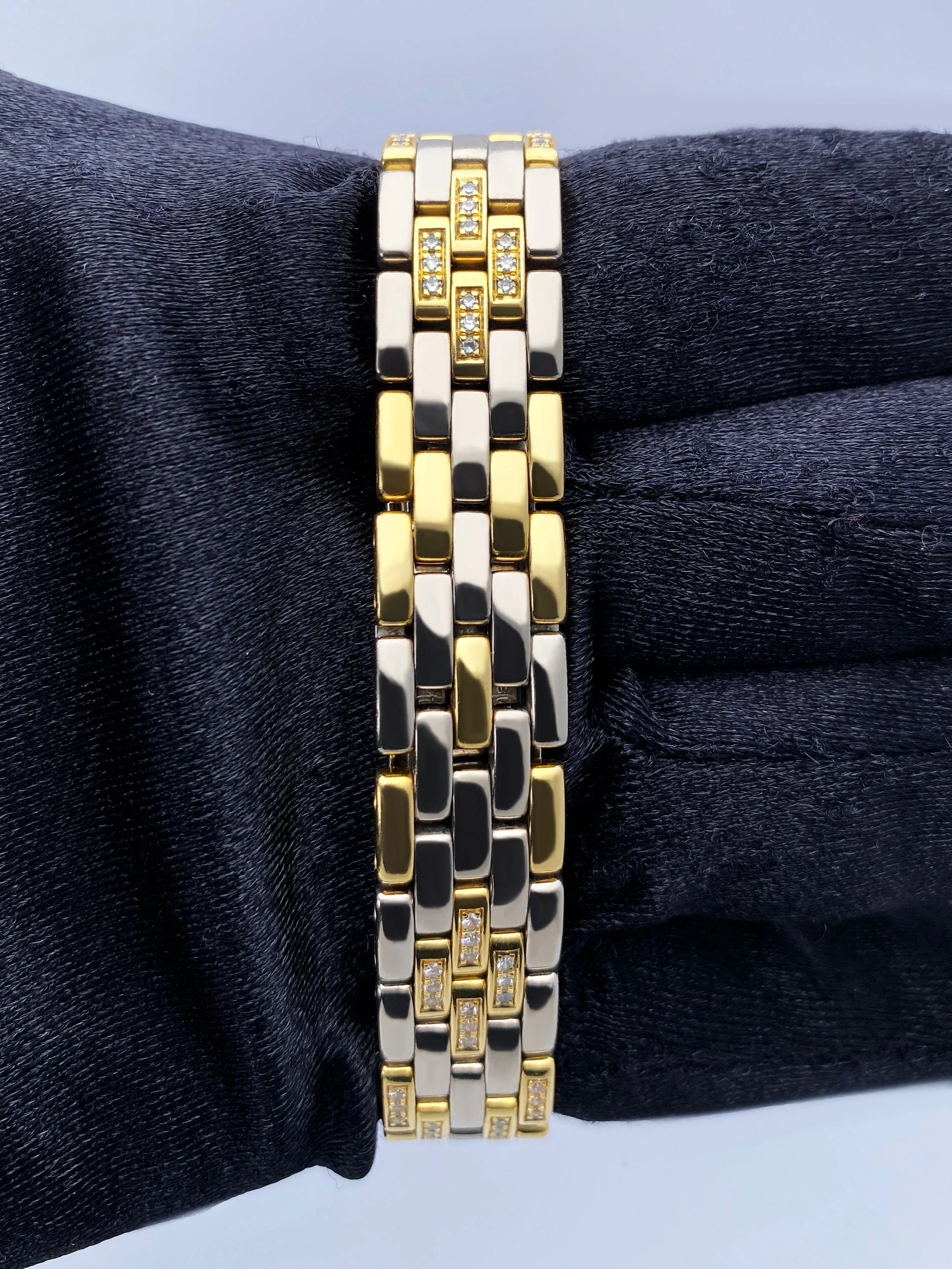 Cartier Panthere WF3052FH Gold Obsidian Stone Ladies Watch