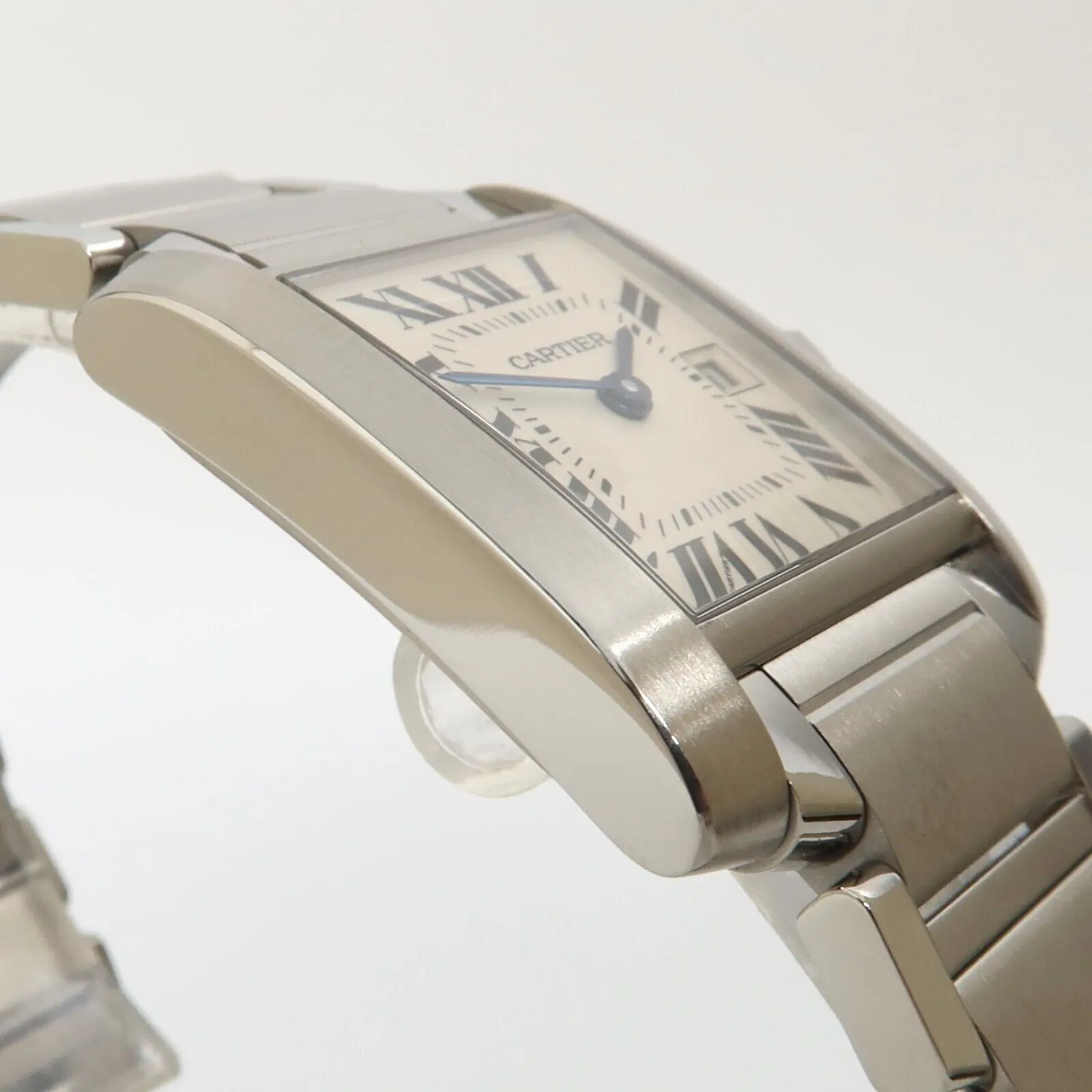 Cartier Tank Francaise Mid-Size Silver Dial Quartz Stainless Steel W51011Q3 2465