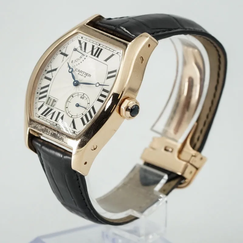 Cartier Tortue XL W1545851 Privee 18K Rose Gold 8-Day Box & Book