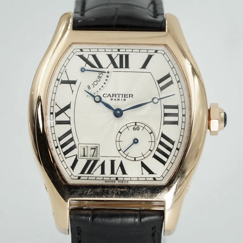 Cartier Tortue XL W1545851 Privee 18K Rose Gold 8-Day Box & Book