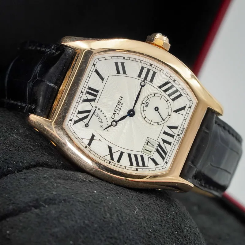 Cartier Tortue XL W1545851 Privee 18K Rose Gold 8-Day Box & Book
