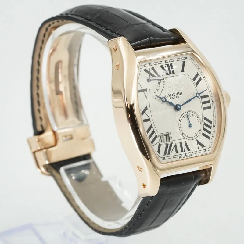 Cartier Tortue XL W1545851 Privee 18K Rose Gold 8-Day Box & Book