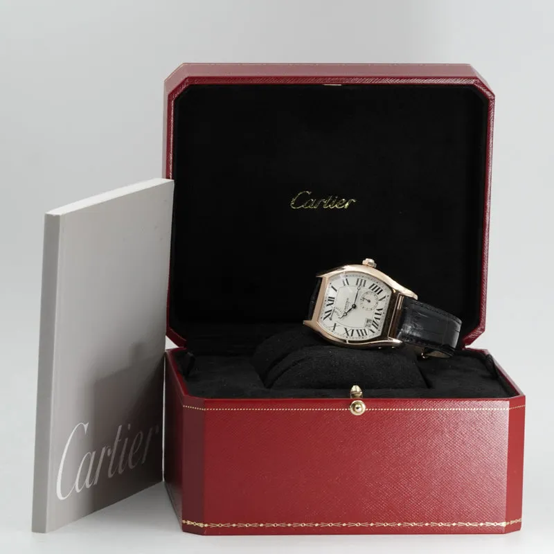 Cartier Tortue XL W1545851 Privee 18K Rose Gold 8-Day Box & Book