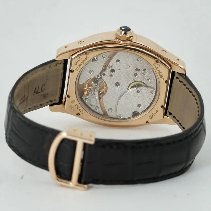 Cartier Tortue XL W1545851 Privee 18K Rose Gold 8-Day Box & Book
