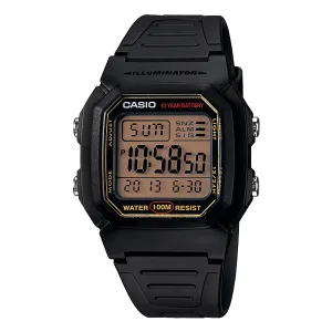 Casio Black Resin Strap Black Dial Quartz Watch for Gents - W800HG-9AVDF