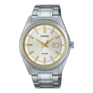 Casio Silver Stainless Steel Silver Dial Quartz Watch for Gents - MTP-B180D-7AVDF