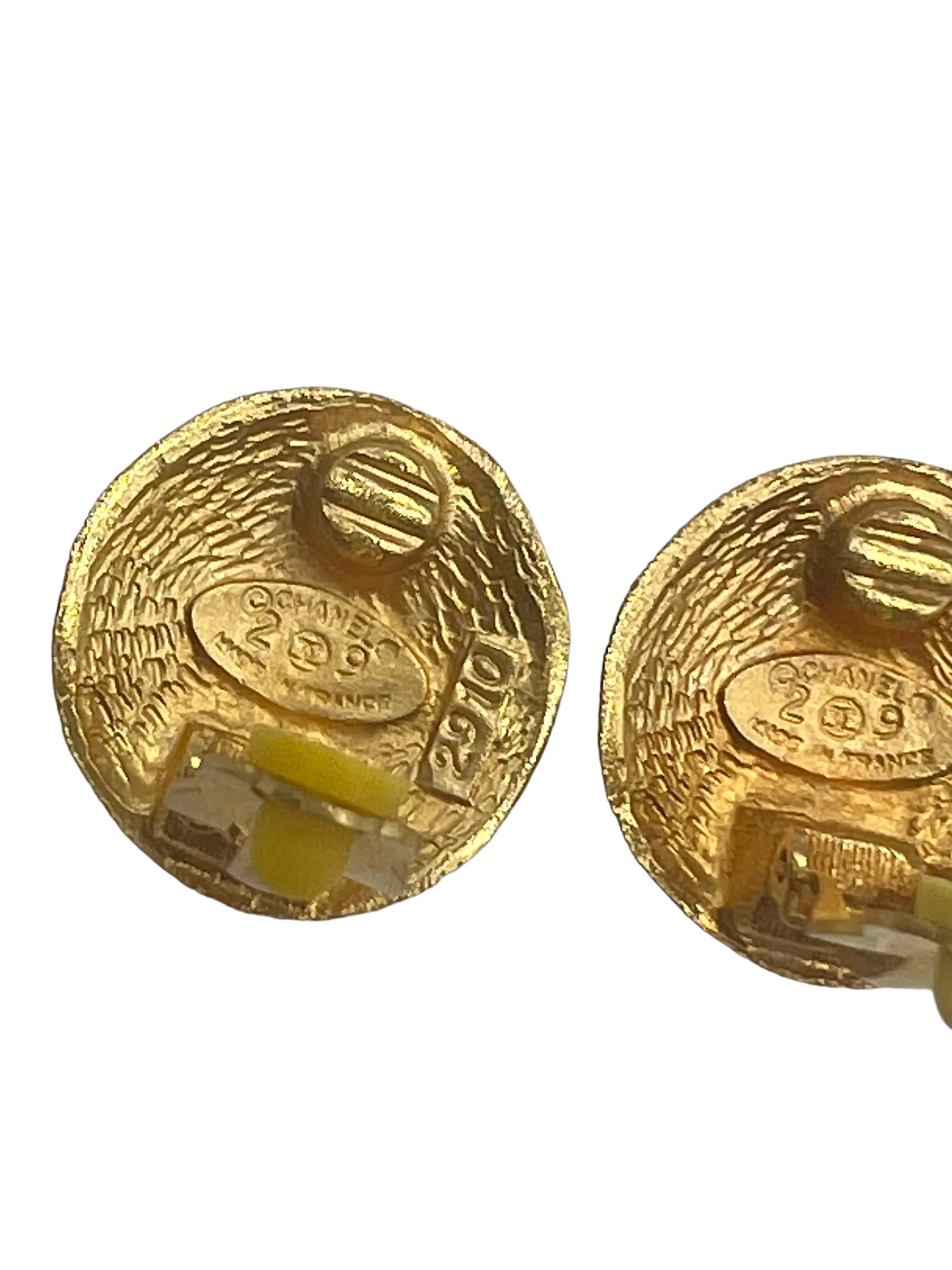 Chanel Vintage Gold Collection 29 2 Way Clip On Earrings