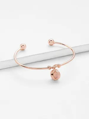 Charm Detail Cuff Bangle
