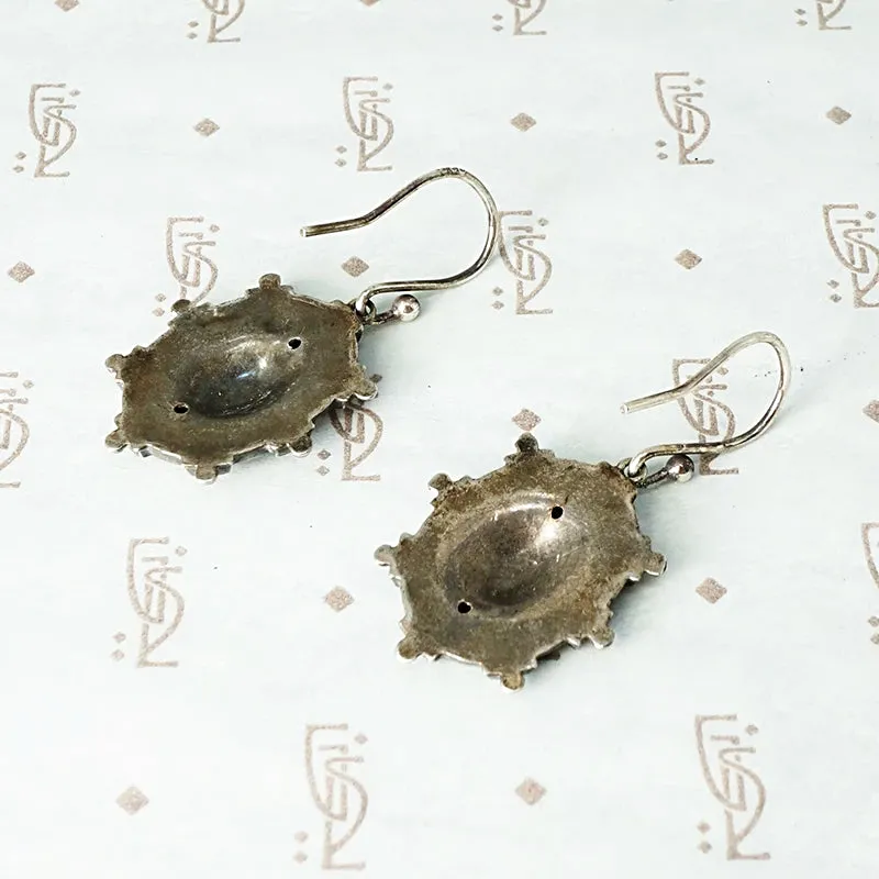 Charming Victorian Gold and Sterling Fly Earrings