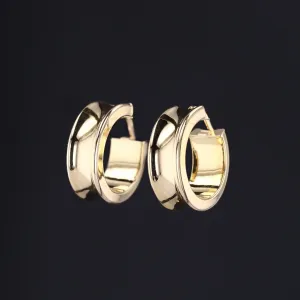 Chunky 14k Gold Hoop Earrings | Vintage 14k Gold Earrings
