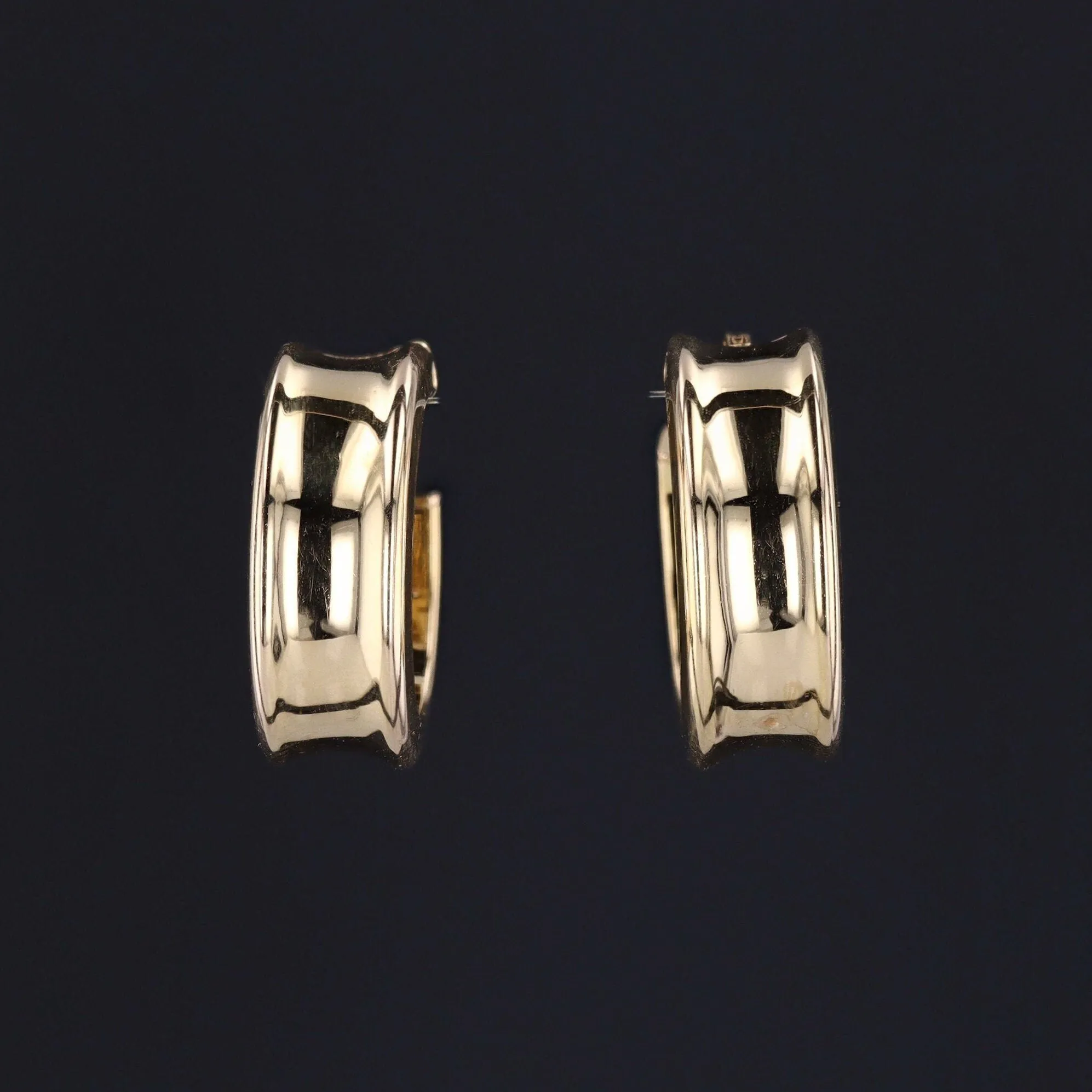 Chunky 14k Gold Hoop Earrings | Vintage 14k Gold Earrings