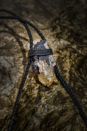 Citrine - Black Braided Rope