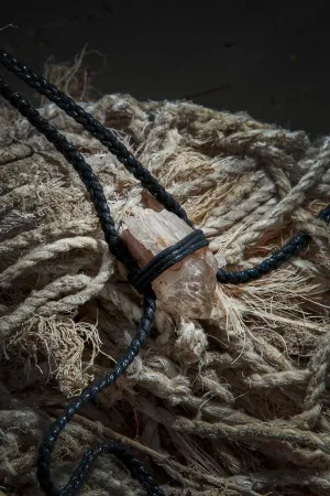 Citrine - Black Braided Rope
