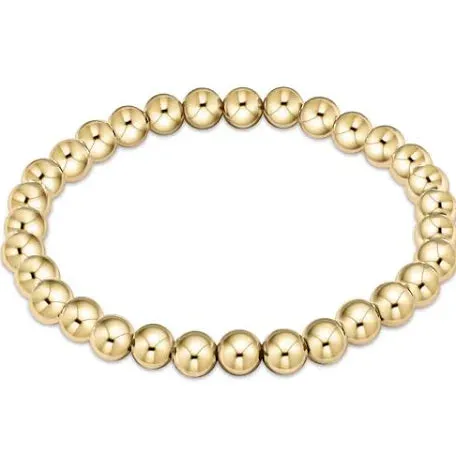 Classic Gold 6mm Bead Bracelet