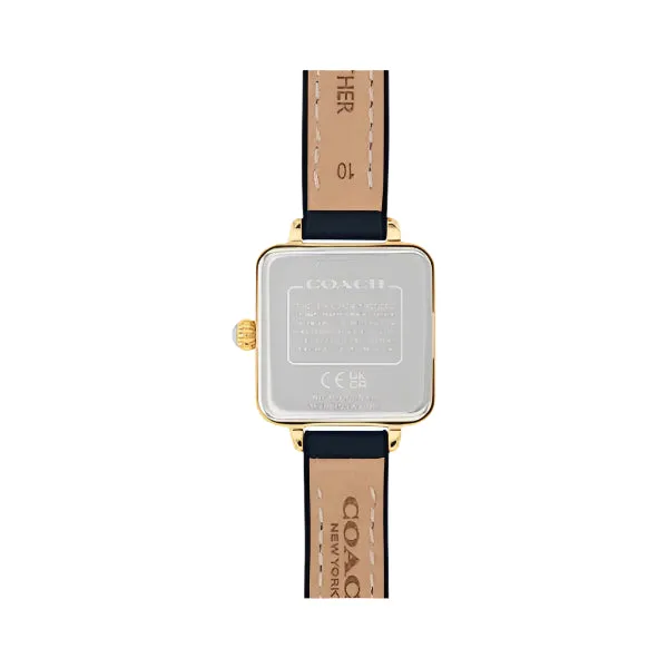 Coach Cass Blue Leather Strap Mother Of Pearl Dial Quartz Watch for Ladies - 14504228