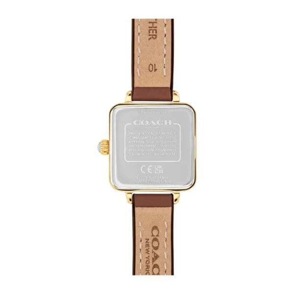 Coach Cass Brown Leather Strap Blue Dial Quartz Watch for Ladies - 14504231