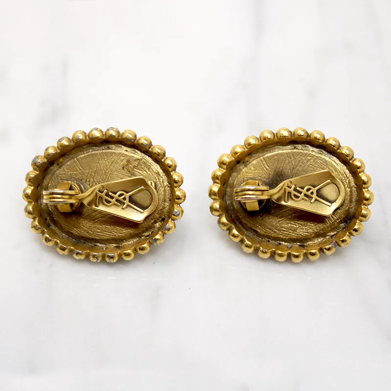 Collectible 1980s YSL Costume Earrings