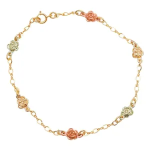 Colorful Roses - Black Hills Gold Bracelet