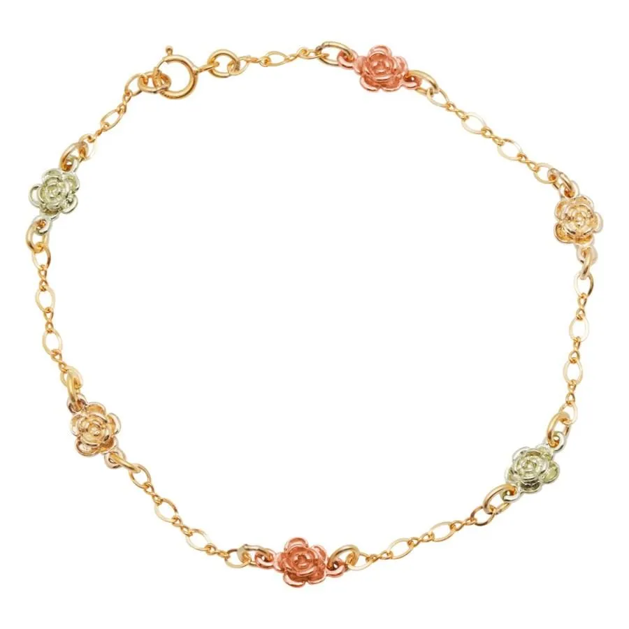 Colorful Roses - Black Hills Gold Bracelet