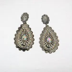 Concho Teardrop Earrings