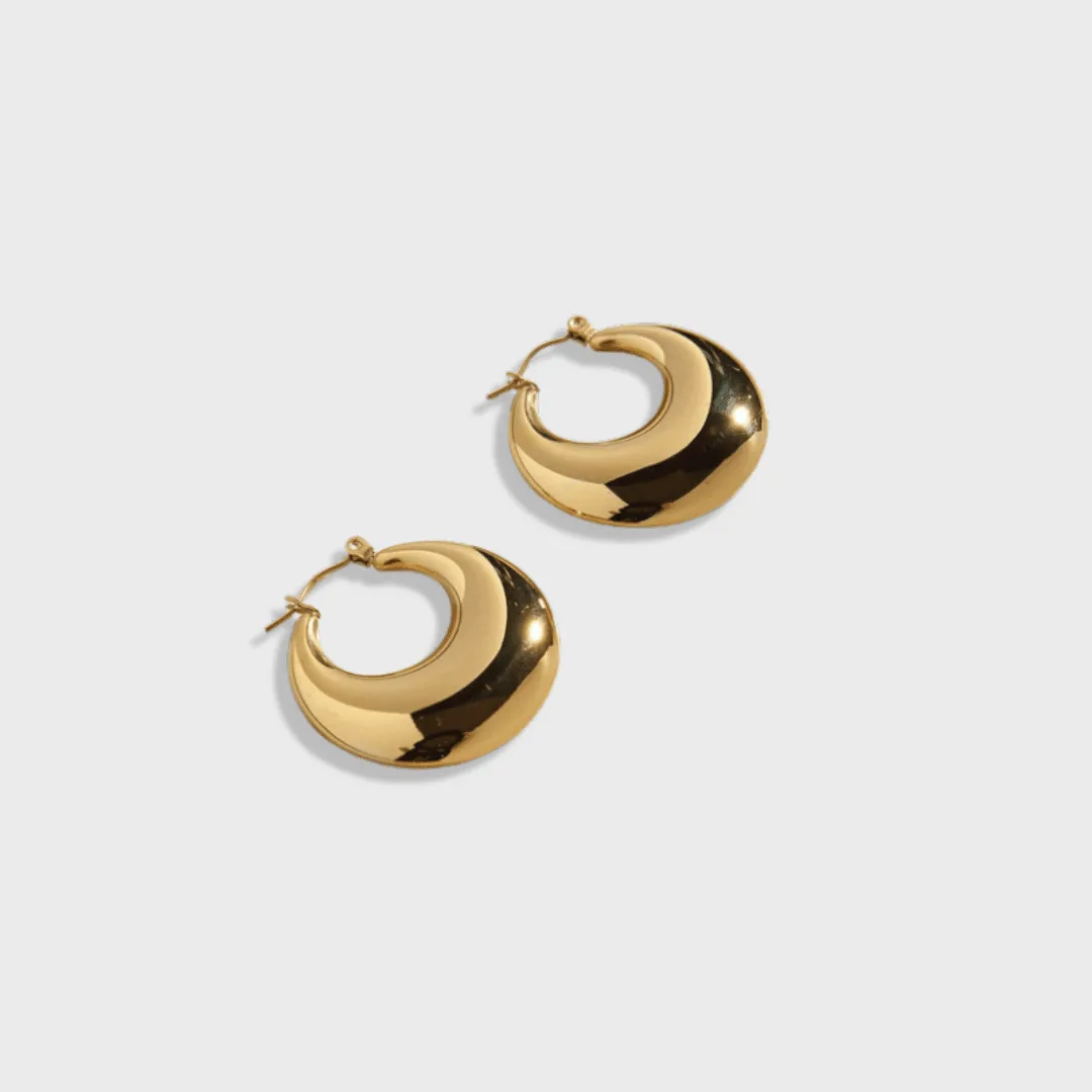 Crescent Moon Hoops
