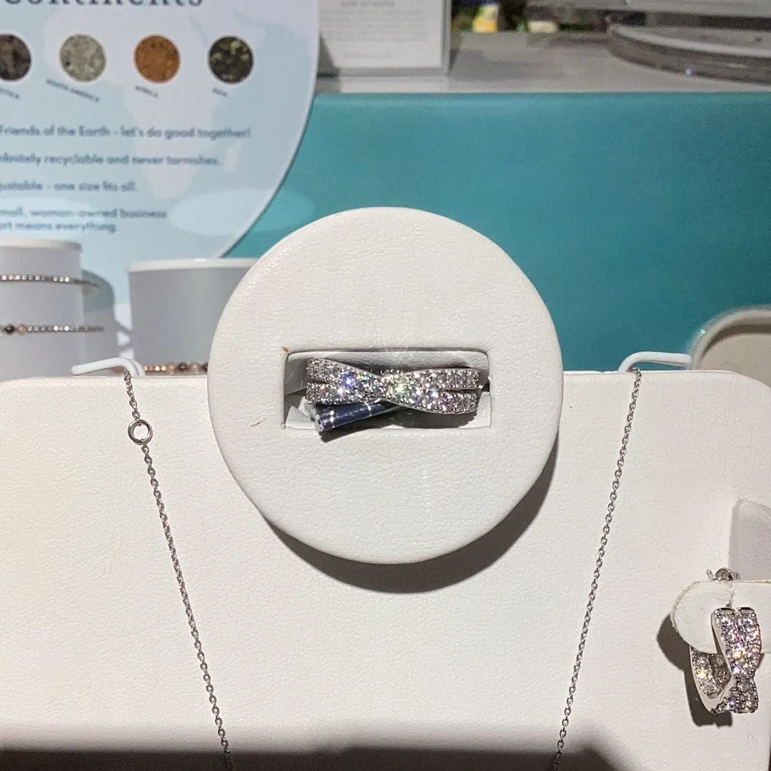 Crislu Grace Eternity Band in Platinum
