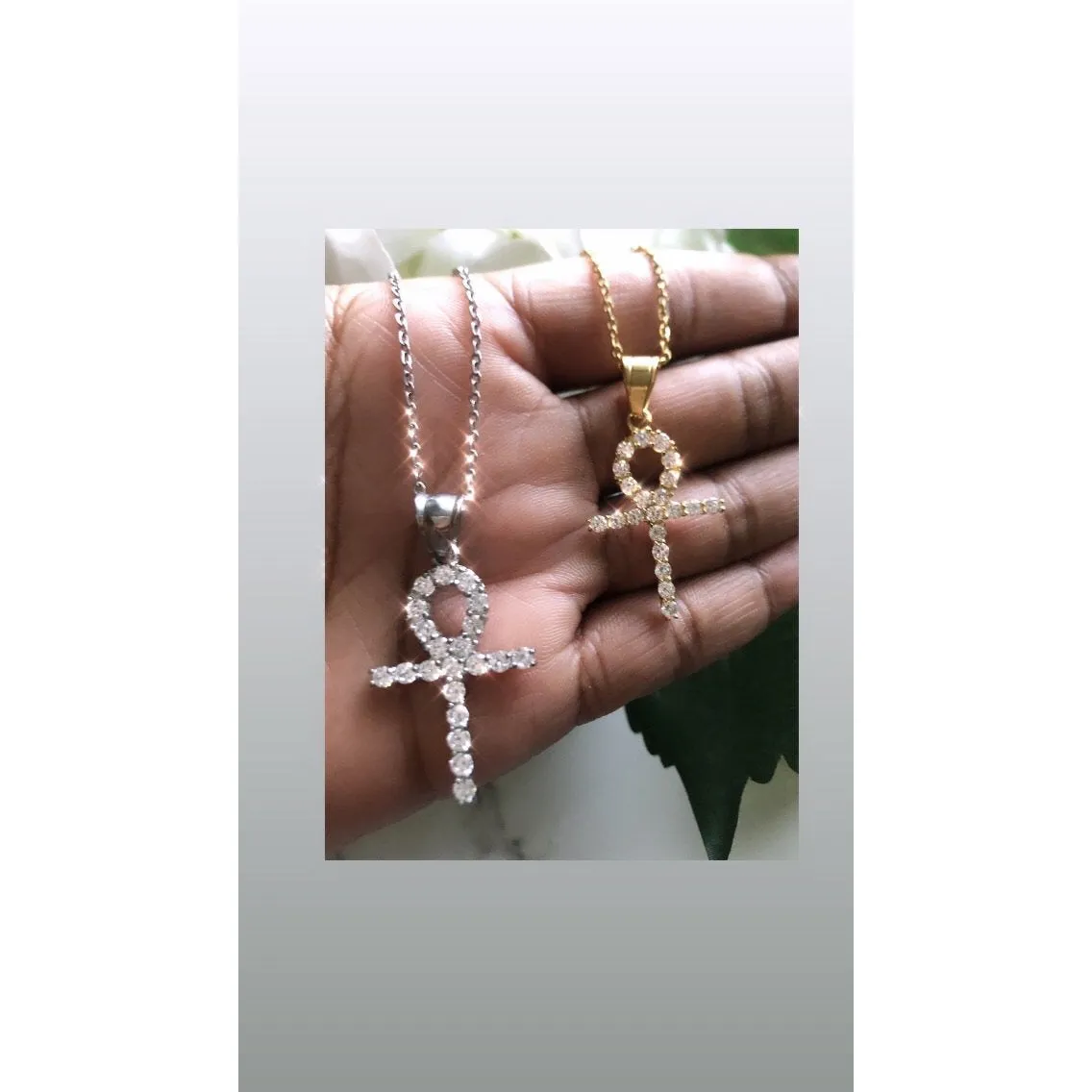 Crystal Ankh Necklace