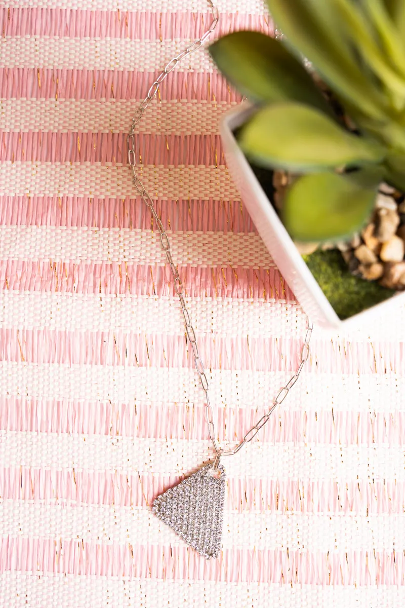 Crystal Avenue Pave Silvertone Sydney Necklace