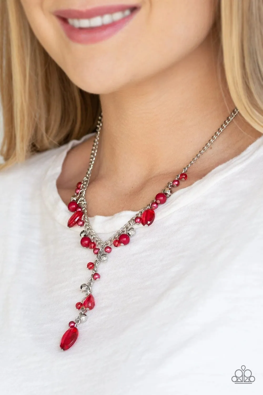 Crystal Couture Red Necklace