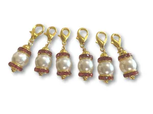 Crystal CP - #053 Set of 6 Stitch Markers