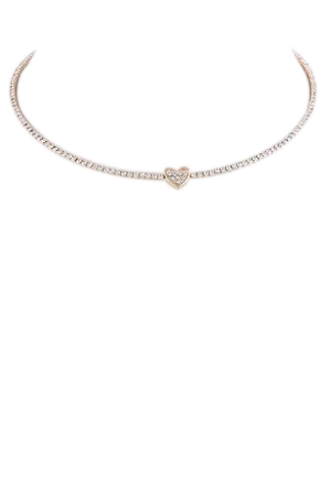Crystal Heart Collar Necklace