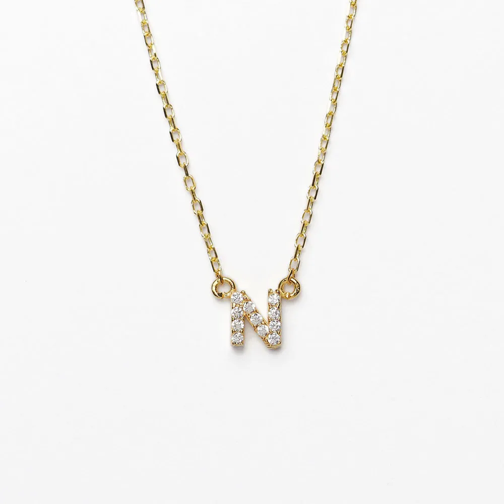Crystal Initial Necklace