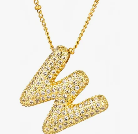 Crystal Initial Necklaces