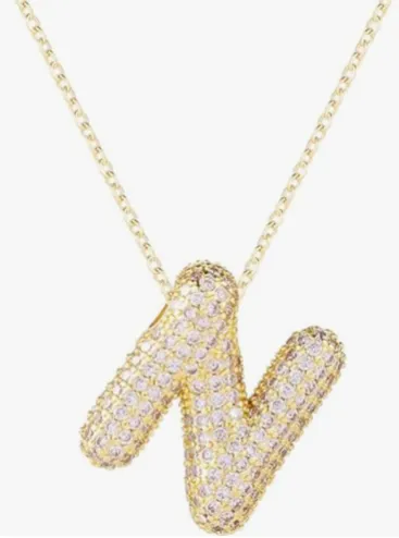 Crystal Initial Necklaces
