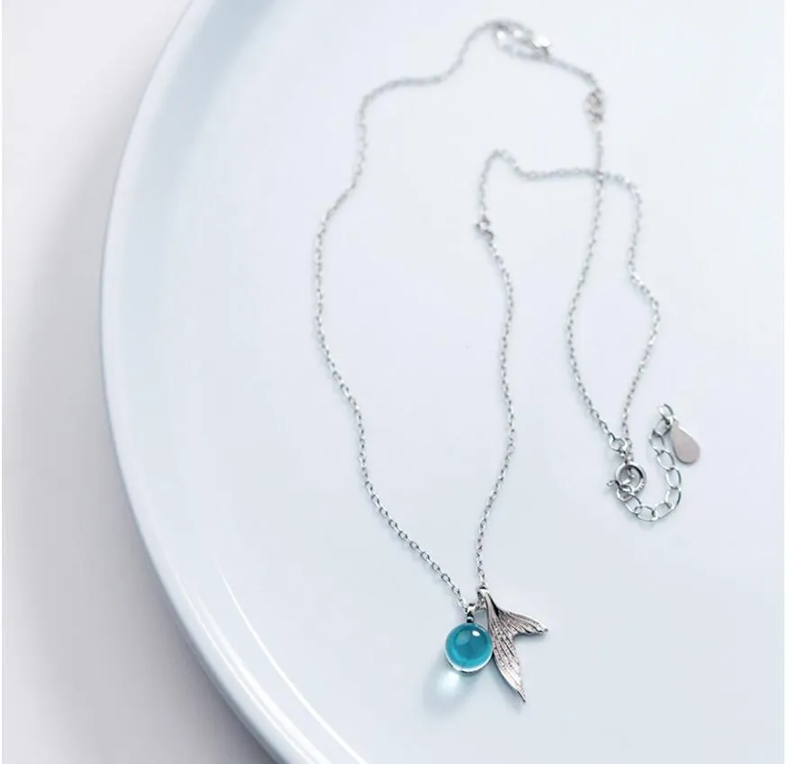 Crystal Mermaid Necklace (925 Sterling Silver)