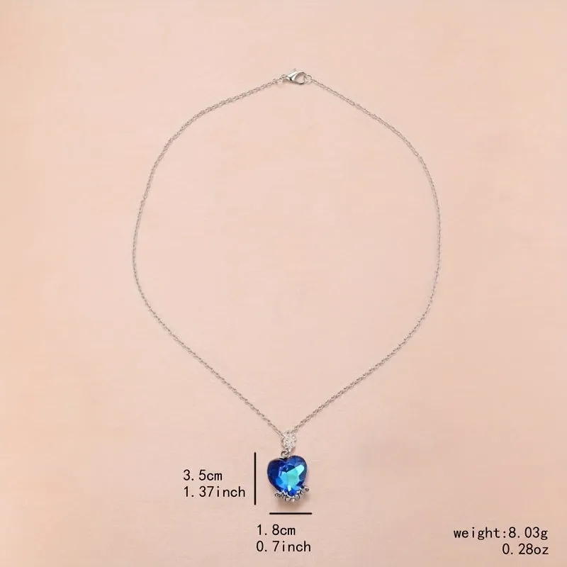 Crystal MOM Heart Necklace Gift For Men